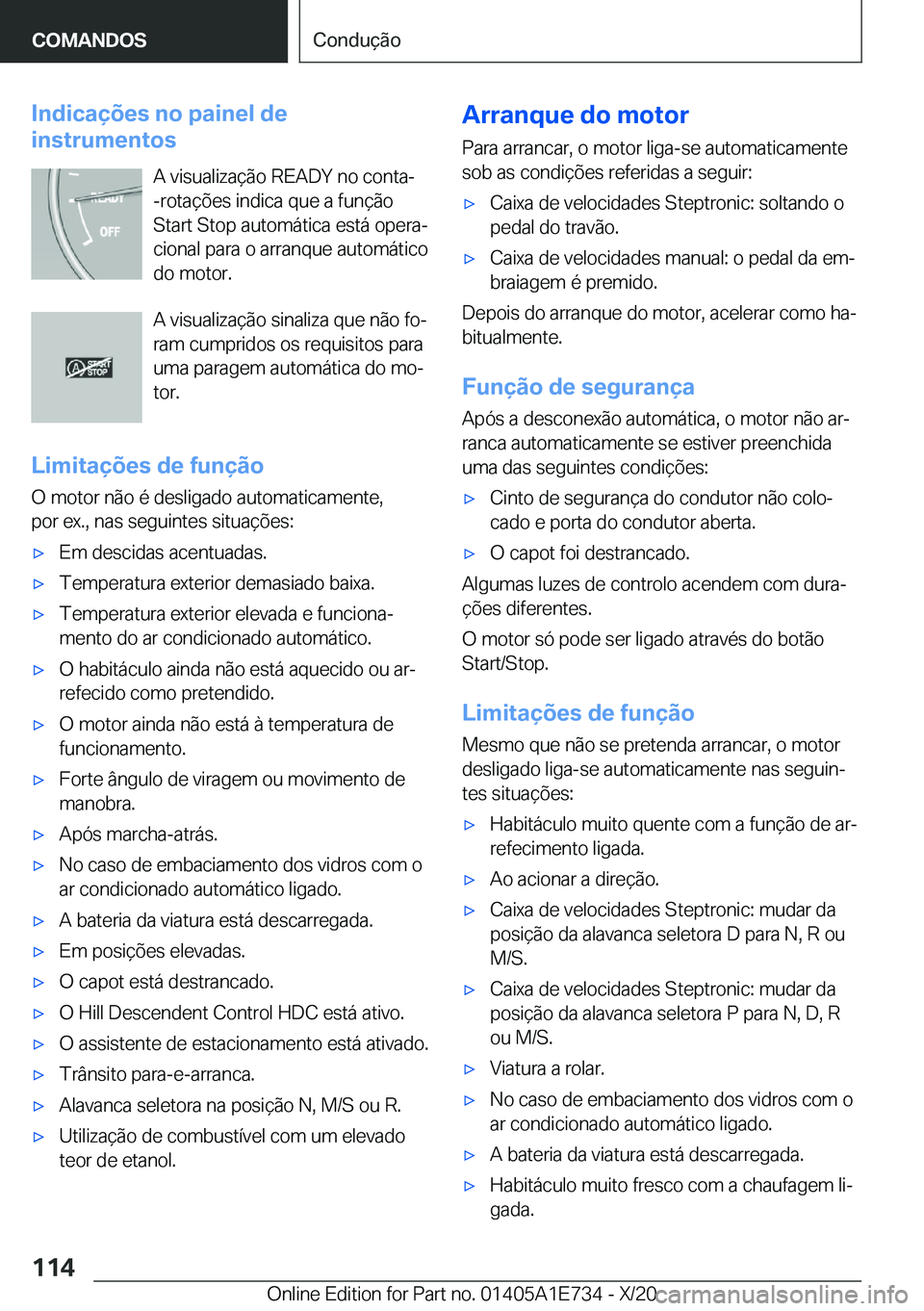 BMW X2 2021  Manual do condutor (in Portuguese) �I�n�d�i�c�a�