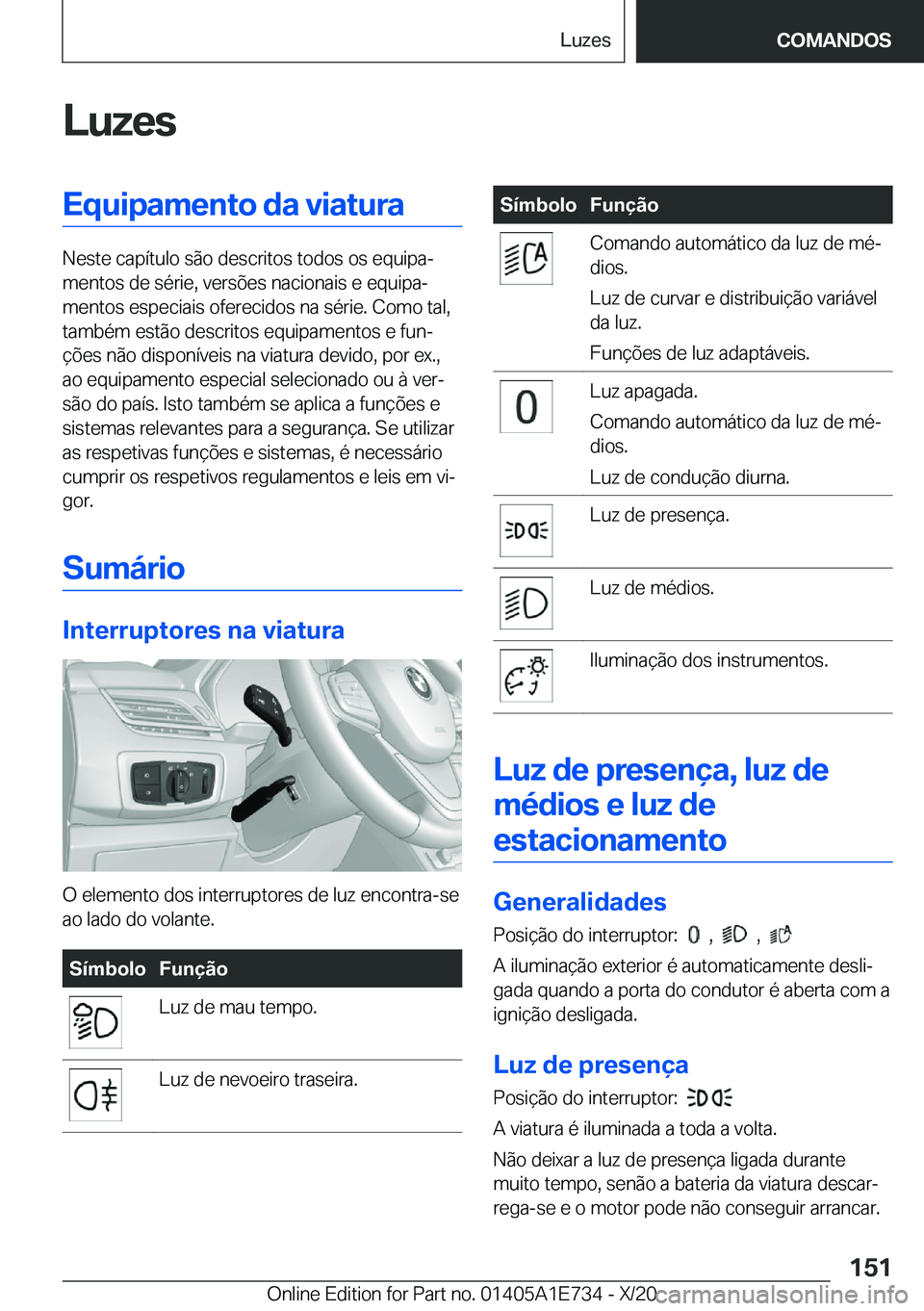 BMW X2 2021  Manual do condutor (in Portuguese) �L�u�z�e�s�E�q�u�i�p�a�m�e�n�t�o��d�a��v�i�a�t�u�r�a
�N�e�s�t�e��c�a�p�