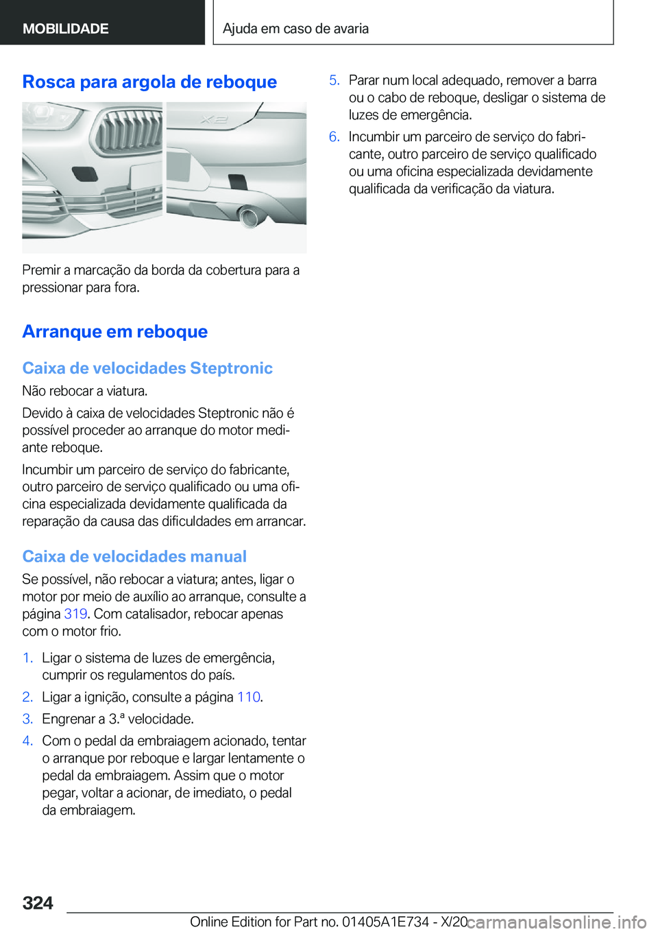 BMW X2 2021  Manual do condutor (in Portuguese) �R�o�s�c�a��p�a�r�a��a�r�g�o�l�a��d�e��r�e�b�o�q�u�e
�P�r�e�m�i�r��a��m�a�r�c�a�