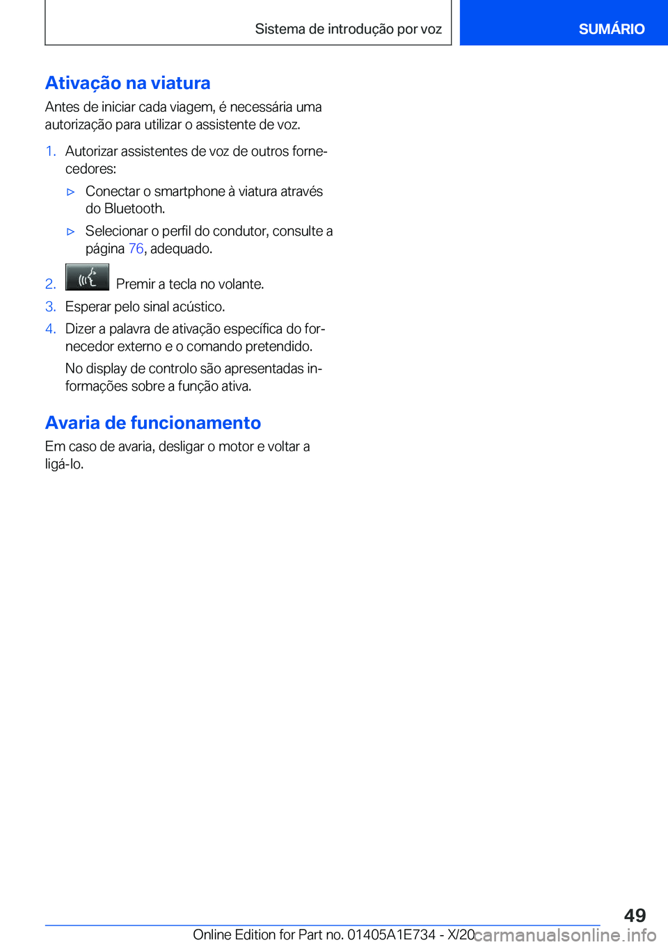 BMW X2 2021  Manual do condutor (in Portuguese) �A�t�i�v�a�