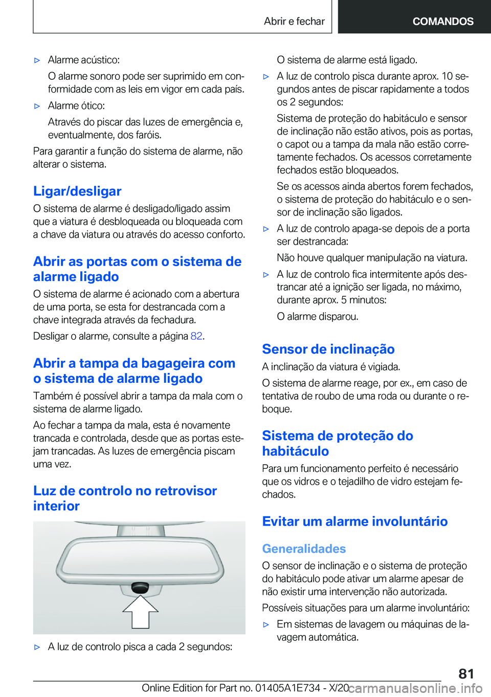 BMW X2 2021  Manual do condutor (in Portuguese) x�A�l�a�r�m�e��a�c�