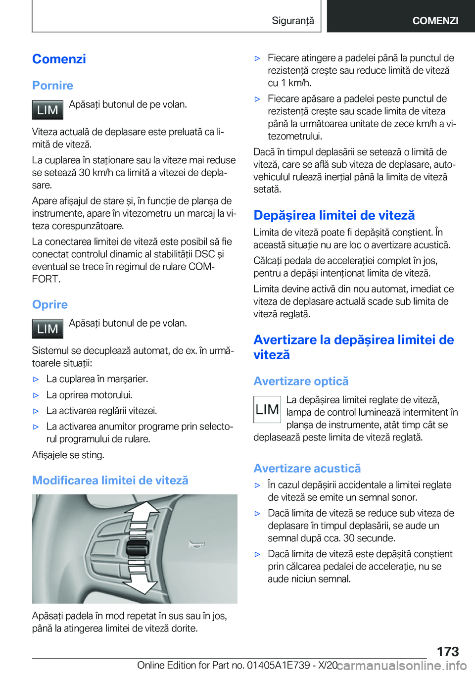 BMW X2 2021  Ghiduri De Utilizare (in Romanian) �C�o�m�e�n�z�i�P�o�r�n�i�r�e �A�p�