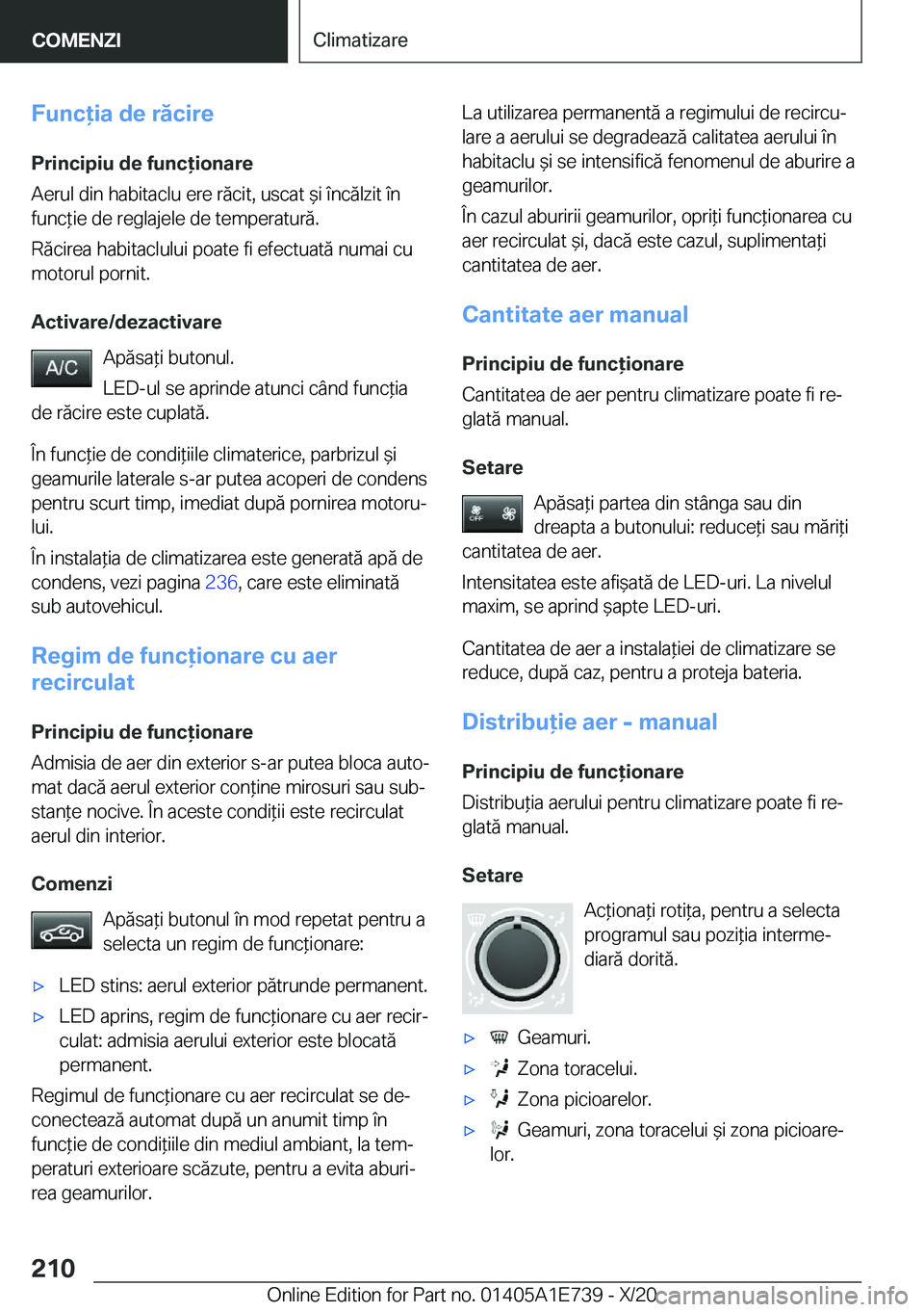 BMW X2 2021  Ghiduri De Utilizare (in Romanian) �F�u�n�c�i�a��d�e��r�