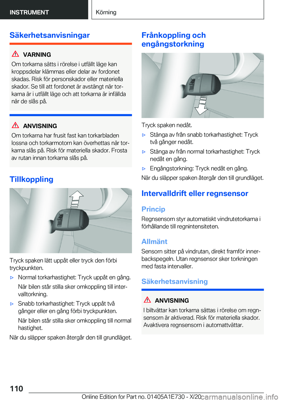 BMW X2 2021  InstruktionsbÖcker (in Swedish) �S�ä�k�e�r�h�e�t�s�a�n�v�i�s�n�i�n�g�a�r
�V�A�R�N�I�N�G
�O�m��t�o�r�k�a�r�n�a��s�ä�t�t�s��i��r�