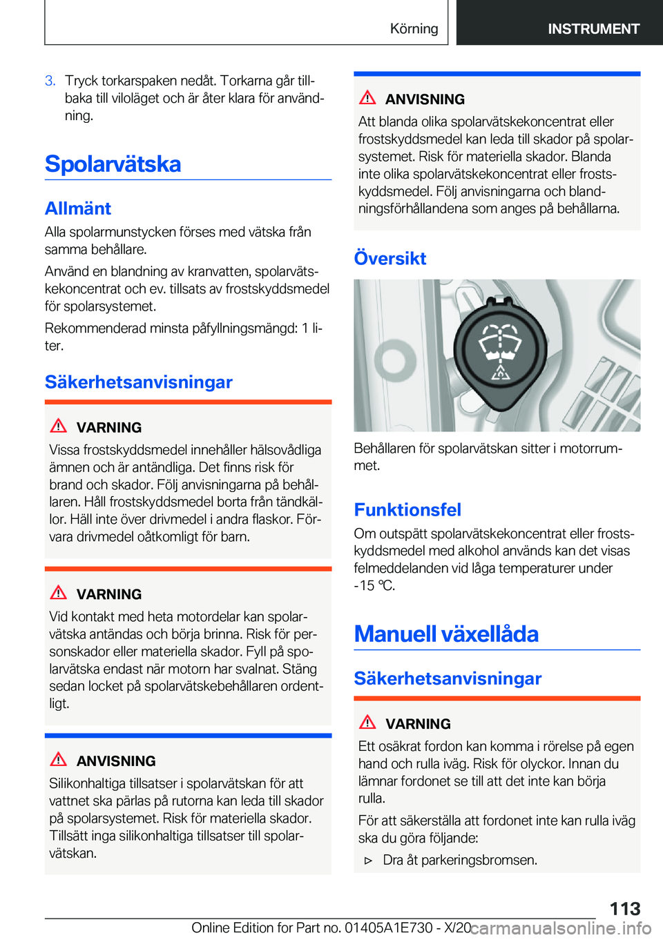 BMW X2 2021  InstruktionsbÖcker (in Swedish) �3�.�T�r�y�c�k��t�o�r�k�a�r�s�p�a�k�e�n��n�e�d�å�t�.��T�o�r�k�a�r�n�a��g�å�r��t�i�l�lj
�b�a�k�a��t�i�l�l��v�i�l�o�l�ä�g�e�t��o�c�h��ä�r��å�t�e�r��k�l�a�r�a��f�