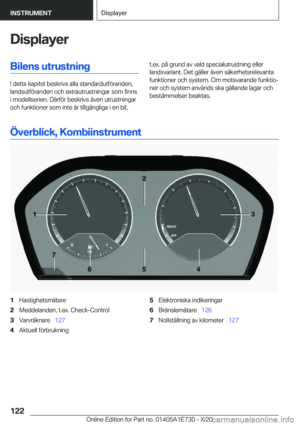 BMW X2 2021  InstruktionsbÖcker (in Swedish) �D�i�s�p�l�a�y�e�r�B�i�l�e�n�s��u�t�r�u�s�t�n�i�n�g
�I��d�e�t�t�a��k�a�p�i�t�e�l��b�e�s�k�r�i�v�s��a�l�l�a��s�t�a�n�d�a�r�d�u�t�f�