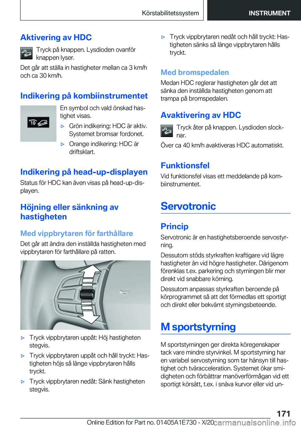 BMW X2 2021  InstruktionsbÖcker (in Swedish) �A�k�t�i�v�e�r�i�n�g��a�v��H�D�C�T�r�y�c�k��p�å��k�n�a�p�p�e�n�.��L�y�s�d�i�o�d�e�n��o�v�a�n�f�