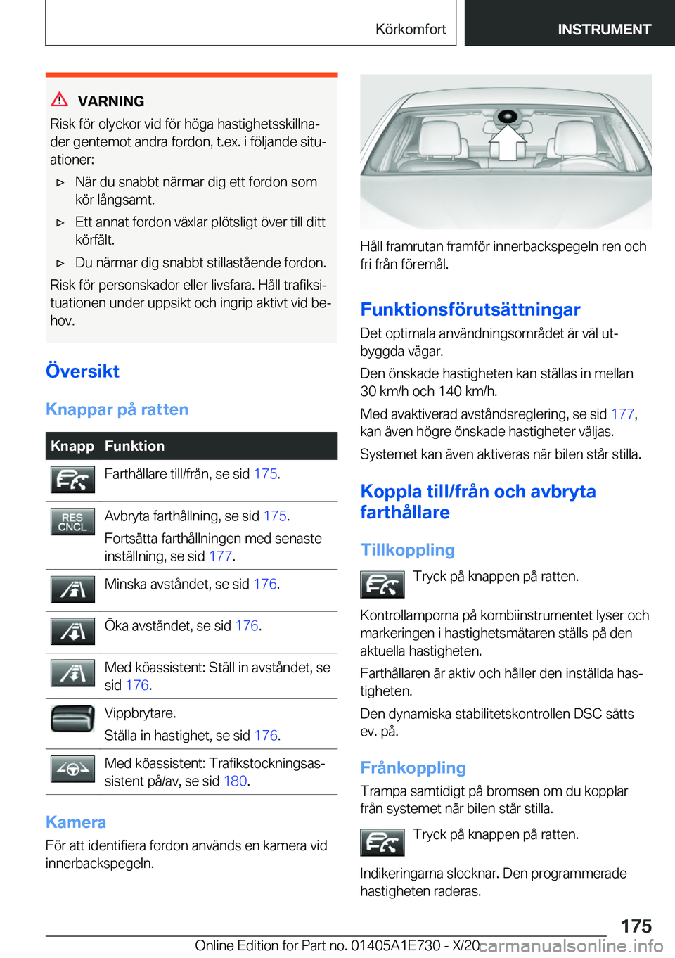 BMW X2 2021  InstruktionsbÖcker (in Swedish) �V�A�R�N�I�N�G
�R�i�s�k��f�