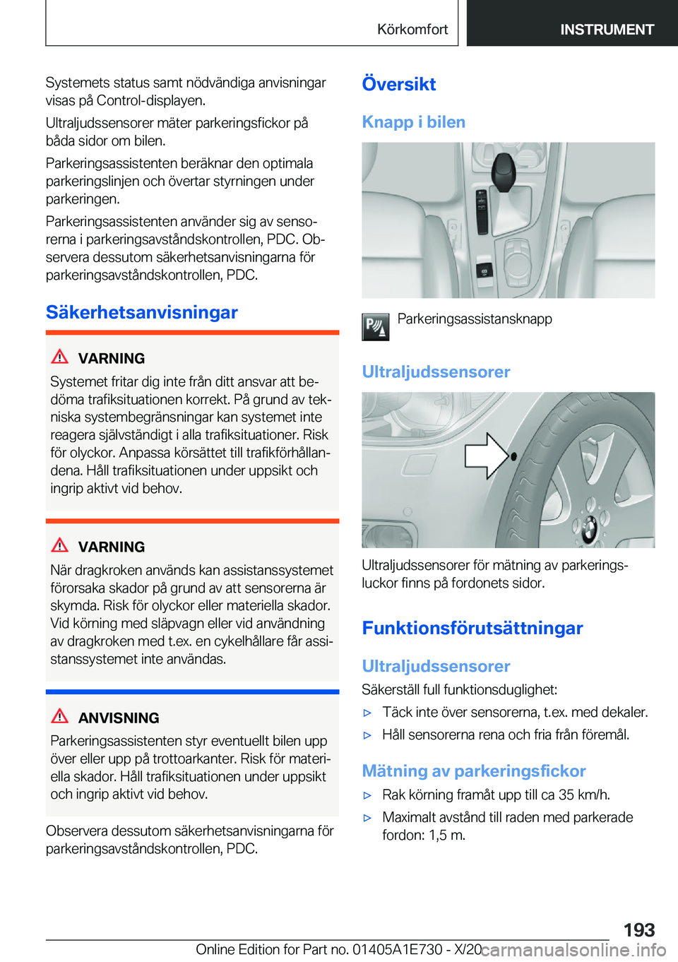 BMW X2 2021  InstruktionsbÖcker (in Swedish) �S�y�s�t�e�m�e�t�s��s�t�a�t�u�s��s�a�m�t��n�