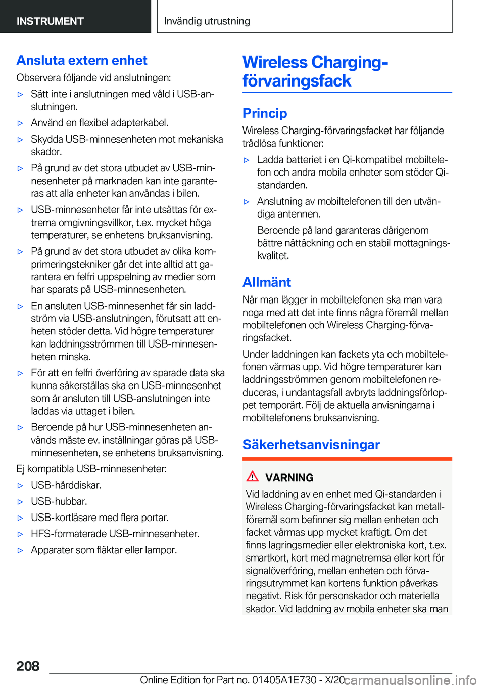 BMW X2 2021  InstruktionsbÖcker (in Swedish) �A�n�s�l�u�t�a��e�x�t�e�r�n��e�n�h�e�t
�O�b�s�e�r�v�e�r�a��f�