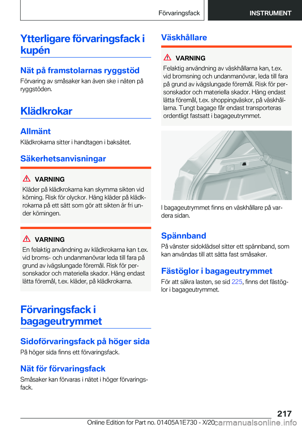BMW X2 2021  InstruktionsbÖcker (in Swedish) �Y�t�t�e�r�l�i�g�a�r�e��f�