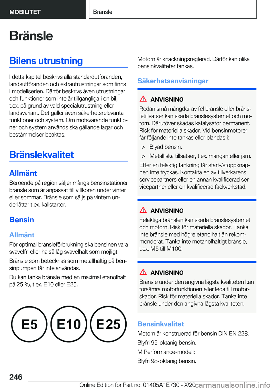 BMW X2 2021  InstruktionsbÖcker (in Swedish) �B�r�ä�n�s�l�e�B�i�l�e�n�s��u�t�r�u�s�t�n�i�n�g
�I��d�e�t�t�a��k�a�p�i�t�e�l��b�e�s�k�r�i�v�s��a�l�l�a��s�t�a�n�d�a�r�d�u�t�f�