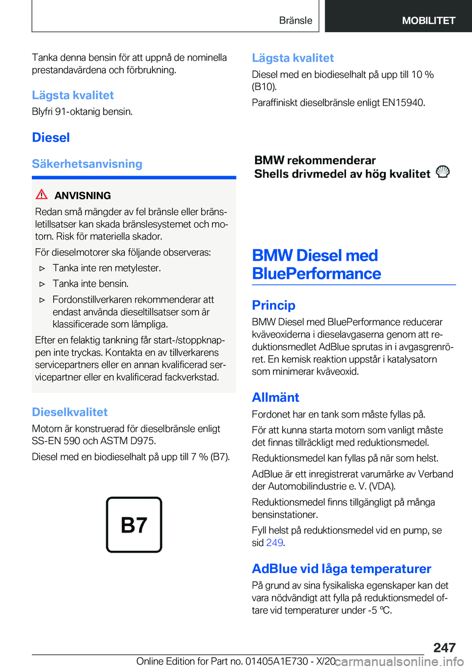 BMW X2 2021  InstruktionsbÖcker (in Swedish) �T�a�n�k�a��d�e�n�n�a��b�e�n�s�i�n��f�