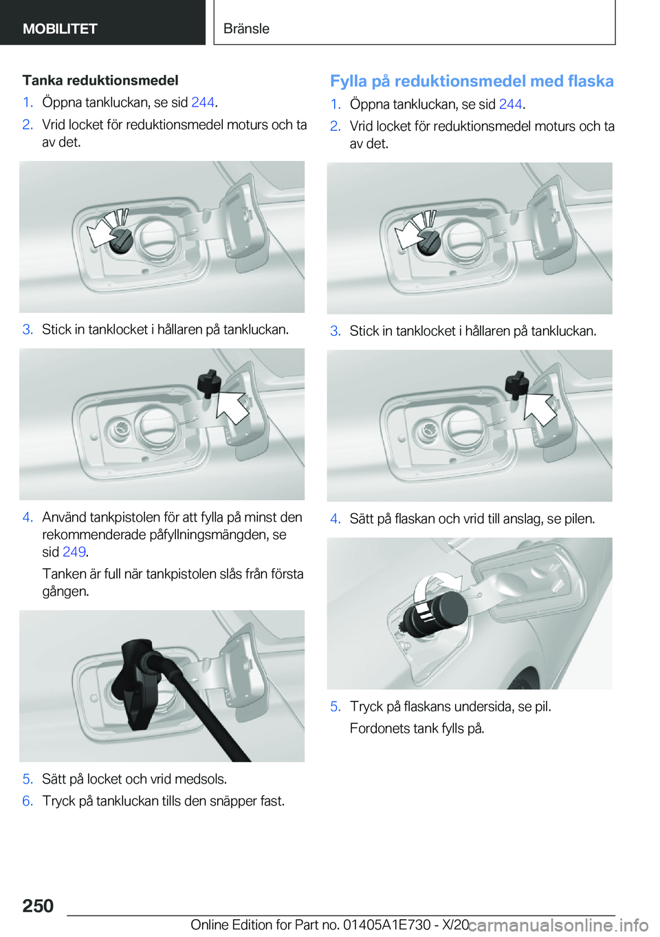 BMW X2 2021  InstruktionsbÖcker (in Swedish) �T�a�n�k�a��r�e�d�u�k�t�i�o�n�s�m�e�d�e�l�1�.�