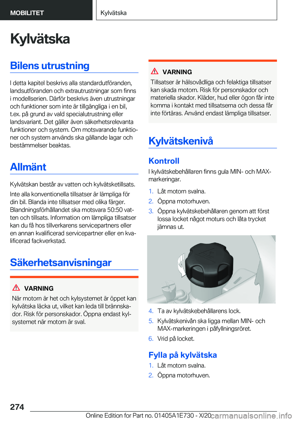 BMW X2 2021  InstruktionsbÖcker (in Swedish) �K�y�l�v�ä�t�s�k�a�B�i�l�e�n�s��u�t�r�u�s�t�n�i�n�g
�I��d�e�t�t�a��k�a�p�i�t�e�l��b�e�s�k�r�i�v�s��a�l�l�a��s�t�a�n�d�a�r�d�u�t�f�