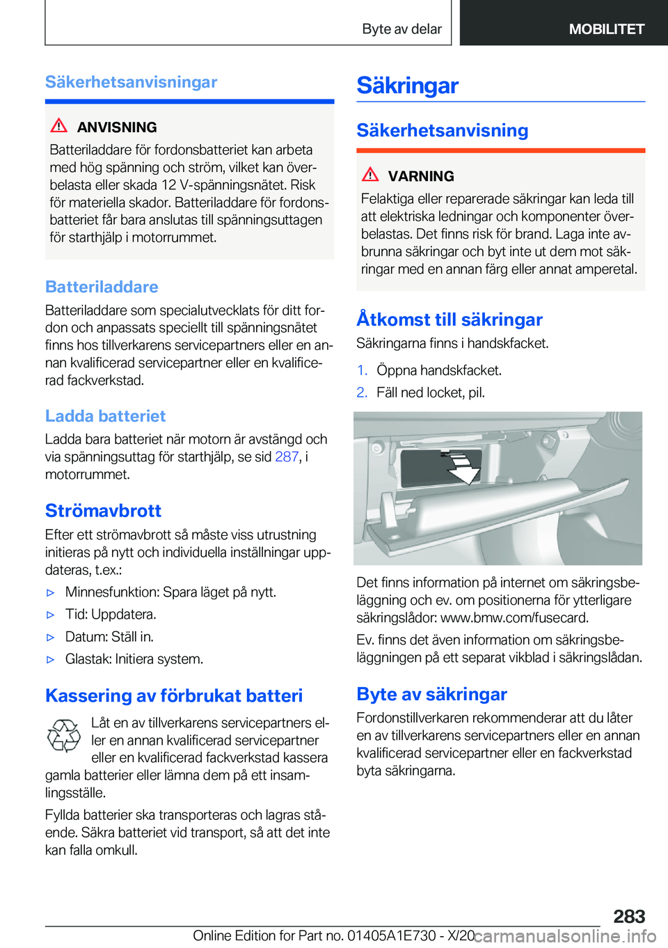 BMW X2 2021  InstruktionsbÖcker (in Swedish) �S�ä�k�e�r�h�e�t�s�a�n�v�i�s�n�i�n�g�a�r
�A�N�V�I�S�N�I�N�G
�B�a�t�t�e�r�i�l�a�d�d�a�r�e��f�