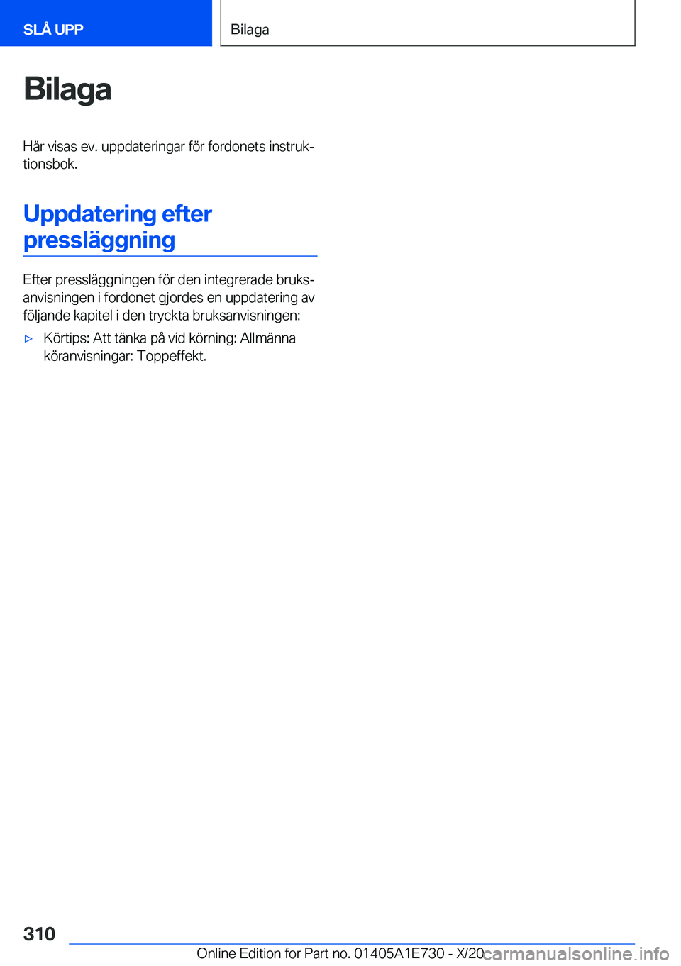 BMW X2 2021  InstruktionsbÖcker (in Swedish) �B�i�l�a�g�a�H�ä�r��v�i�s�a�s��e�v�.��u�p�p�d�a�t�e�r�i�n�g�a�r��f�