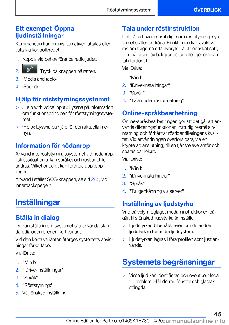 BMW X2 2021  InstruktionsbÖcker (in Swedish) �E�t�t��e�x�e�m�p�e�l�:��