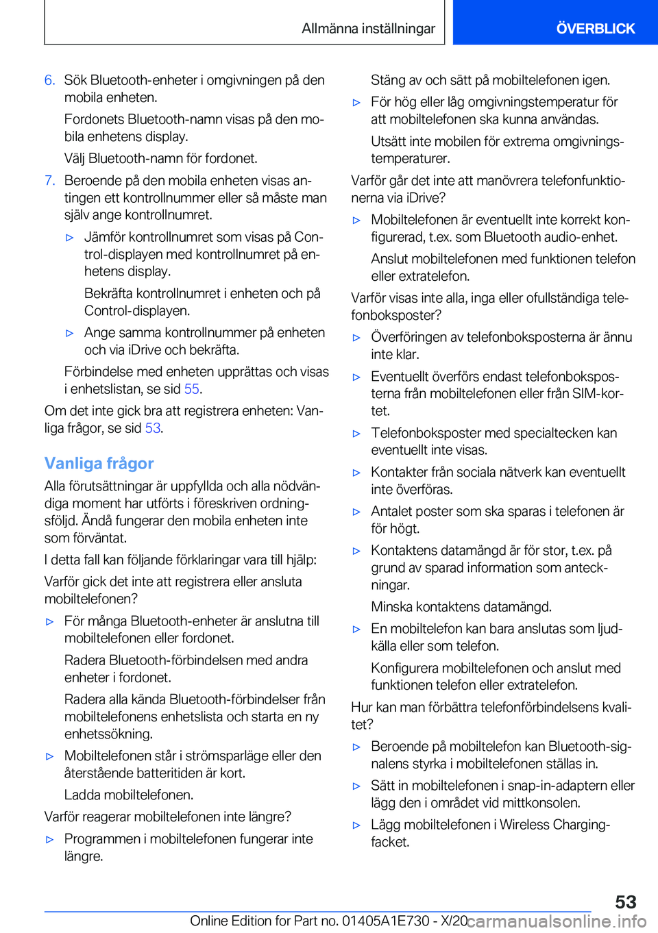 BMW X2 2021  InstruktionsbÖcker (in Swedish) �6�.�S�