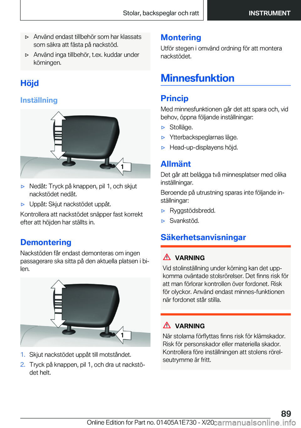 BMW X2 2021  InstruktionsbÖcker (in Swedish) x�A�n�v�ä�n�d��e�n�d�a�s�t��t�i�l�l�b�e�h�