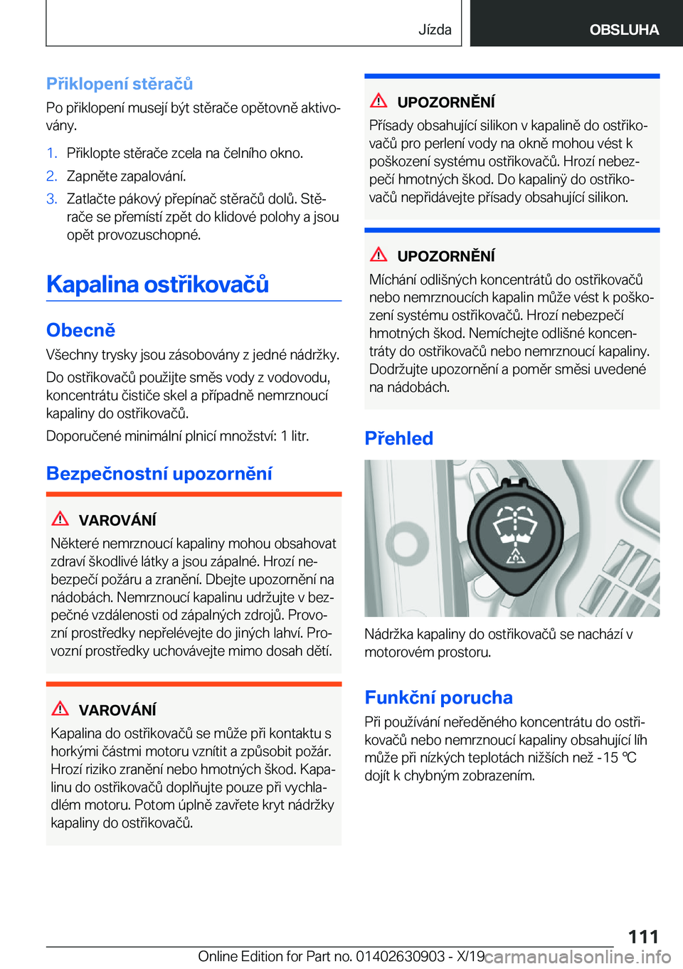 BMW X2 2020  Návod na použití (in Czech) �P�i�k�l�o�p�e�n�
