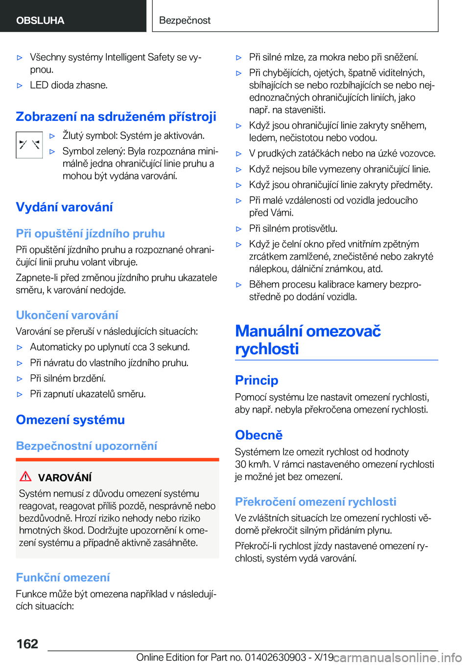 BMW X2 2020  Návod na použití (in Czech) x�V(�e�c�h�n�y��s�y�s�t�
