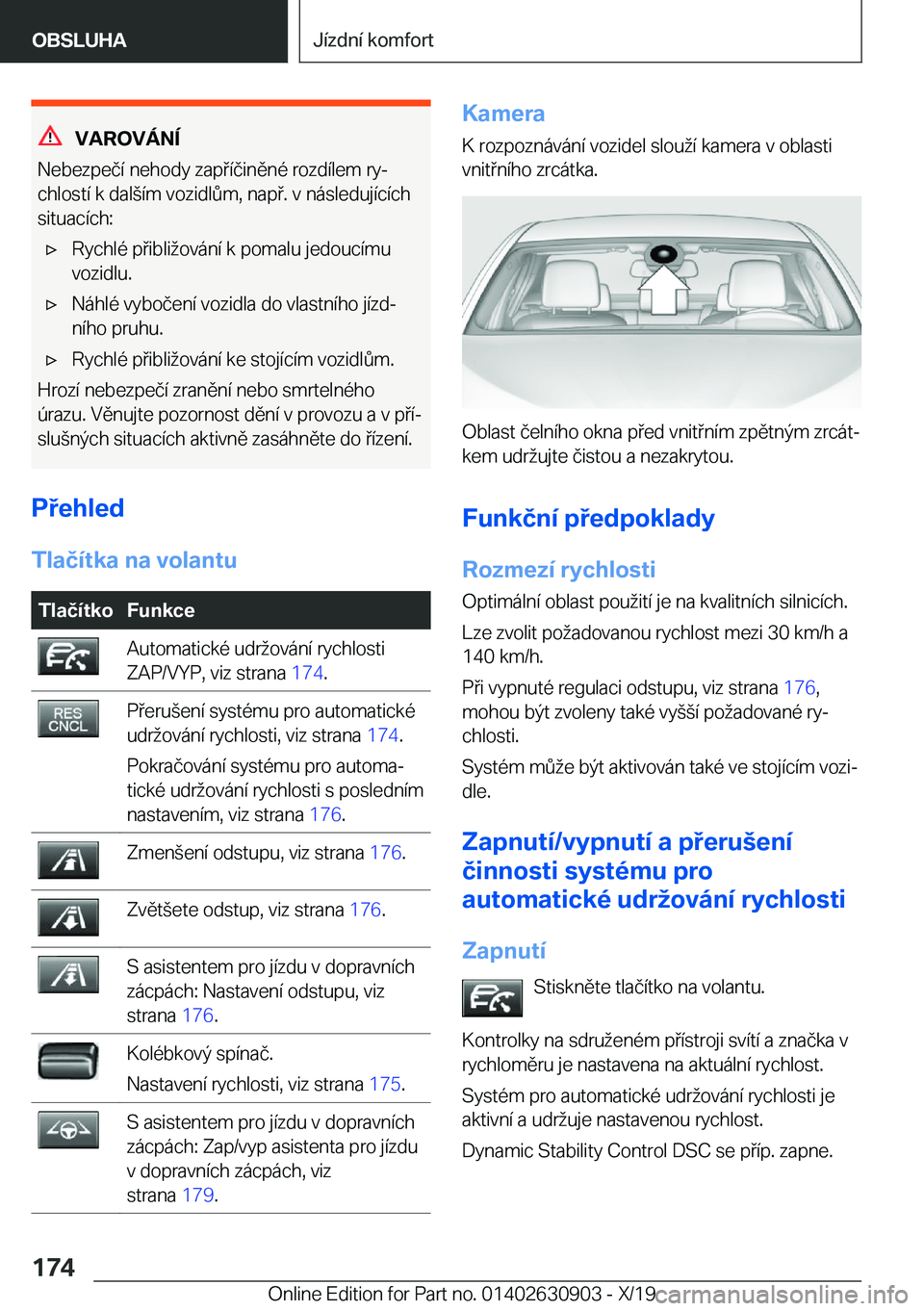 BMW X2 2020  Návod na použití (in Czech) �V�A�R�O�V�