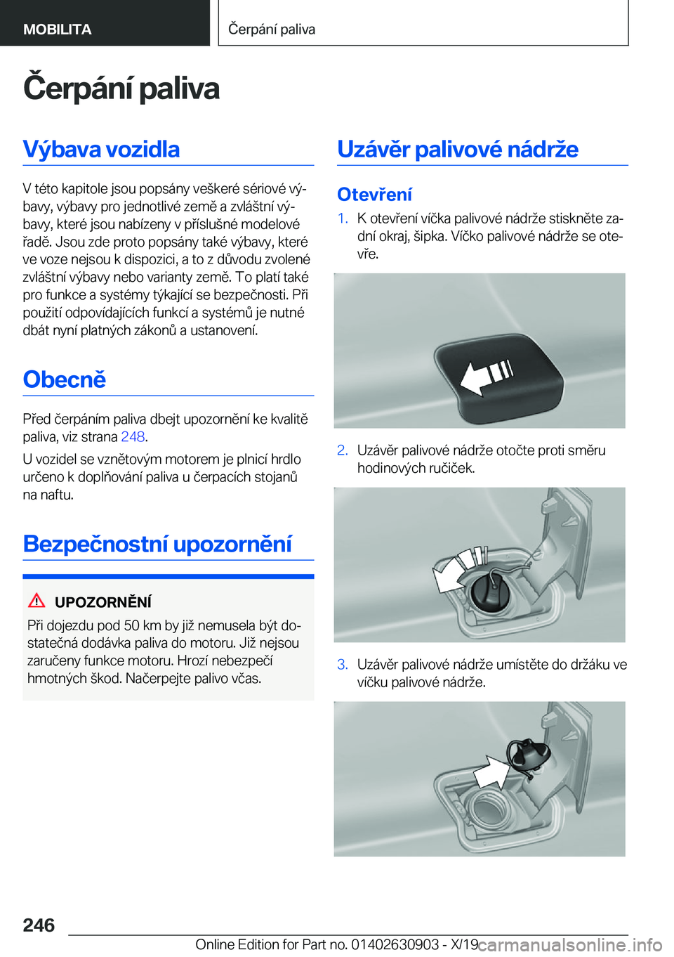 BMW X2 2020  Návod na použití (in Czech) �Č�e�r�p�