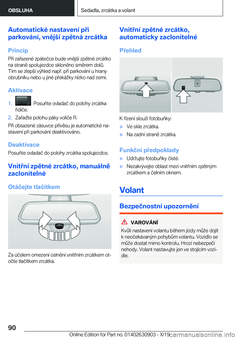BMW X2 2020  Návod na použití (in Czech) �A�u�t�o�m�a�t�i�c�k�