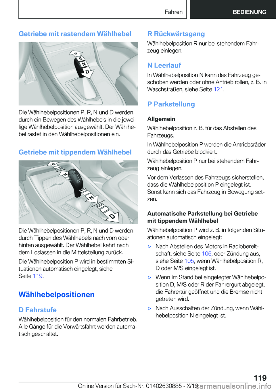 BMW X2 2020  Betriebsanleitungen (in German) �G�e�t�r�i�e�b�e��m�i�t��r�a�s�t�e�n�d�e�m��W�