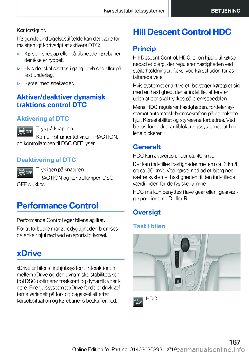 BMW X2 2020  InstruktionsbØger (in Danish) �K�