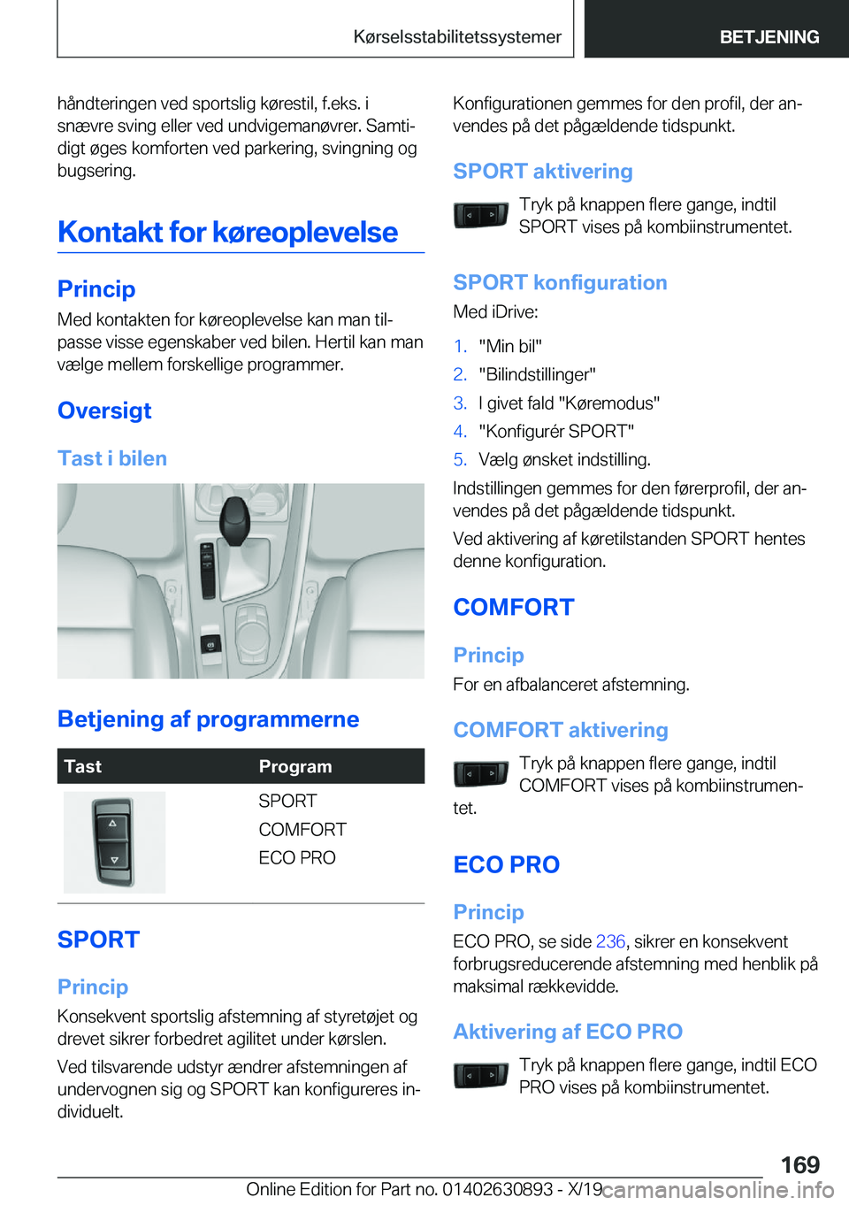 BMW X2 2020  InstruktionsbØger (in Danish) �h�å�n�d�t�e�r�i�n�g�e�n��v�e�d��s�p�o�r�t�s�l�i�g��k�