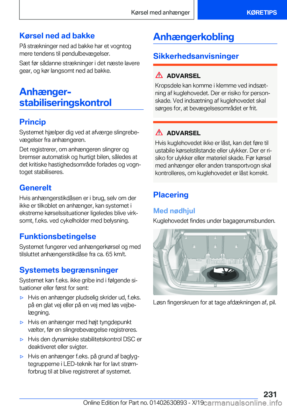 BMW X2 2020  InstruktionsbØger (in Danish) �K�