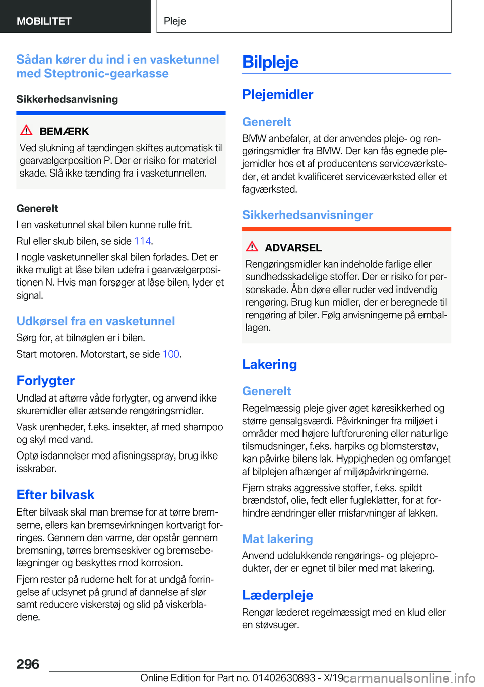 BMW X2 2020  InstruktionsbØger (in Danish) �S�å�d�a�n��k�