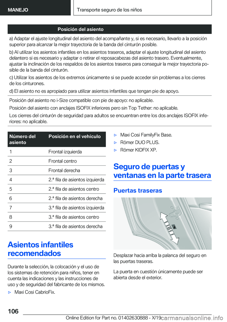 BMW X2 2020  Manuales de Empleo (in Spanish) �P�o�s�i�c�i�