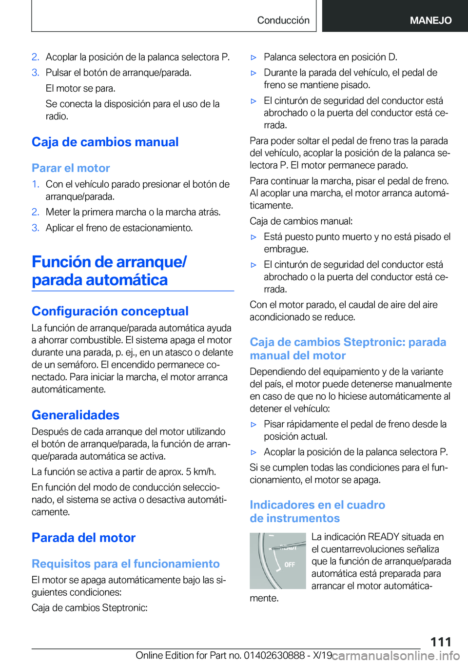 BMW X2 2020  Manuales de Empleo (in Spanish) �2�.�A�c�o�p�l�a�r��l�a��p�o�s�i�c�i�