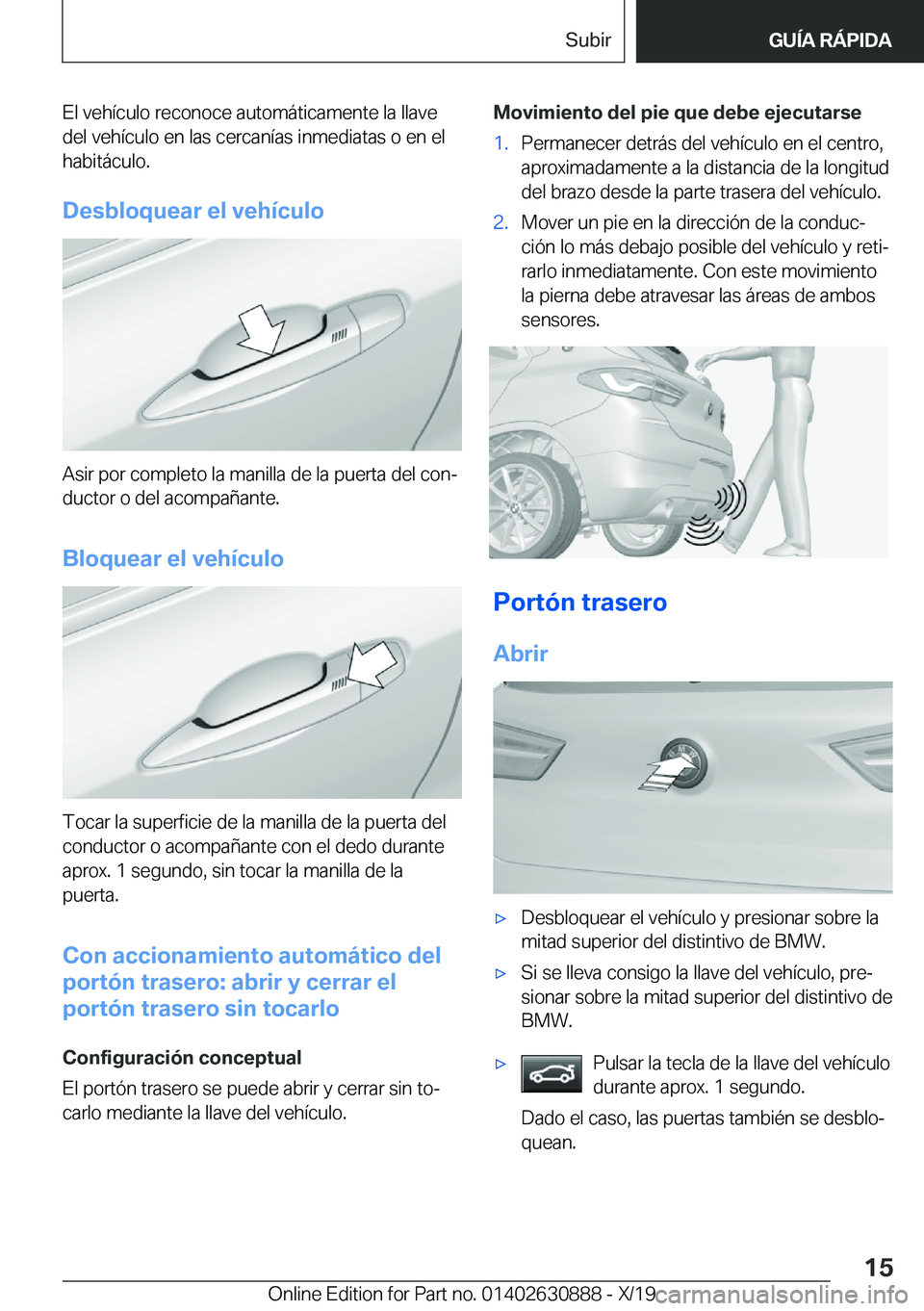 BMW X2 2020  Manuales de Empleo (in Spanish) �E�l��v�e�h�