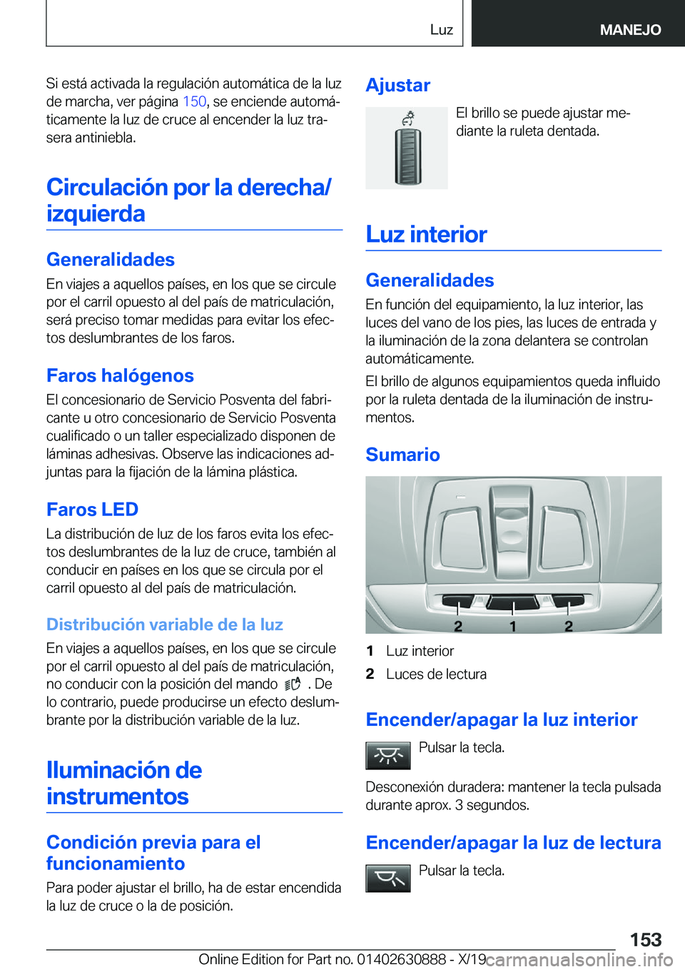 BMW X2 2020  Manuales de Empleo (in Spanish) �S�i��e�s�t�