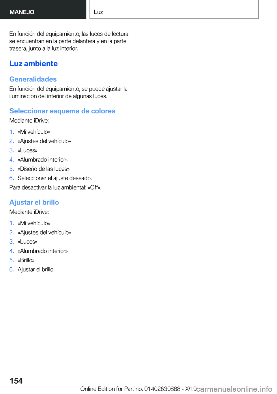 BMW X2 2020  Manuales de Empleo (in Spanish) �E�n��f�u�n�c�i�