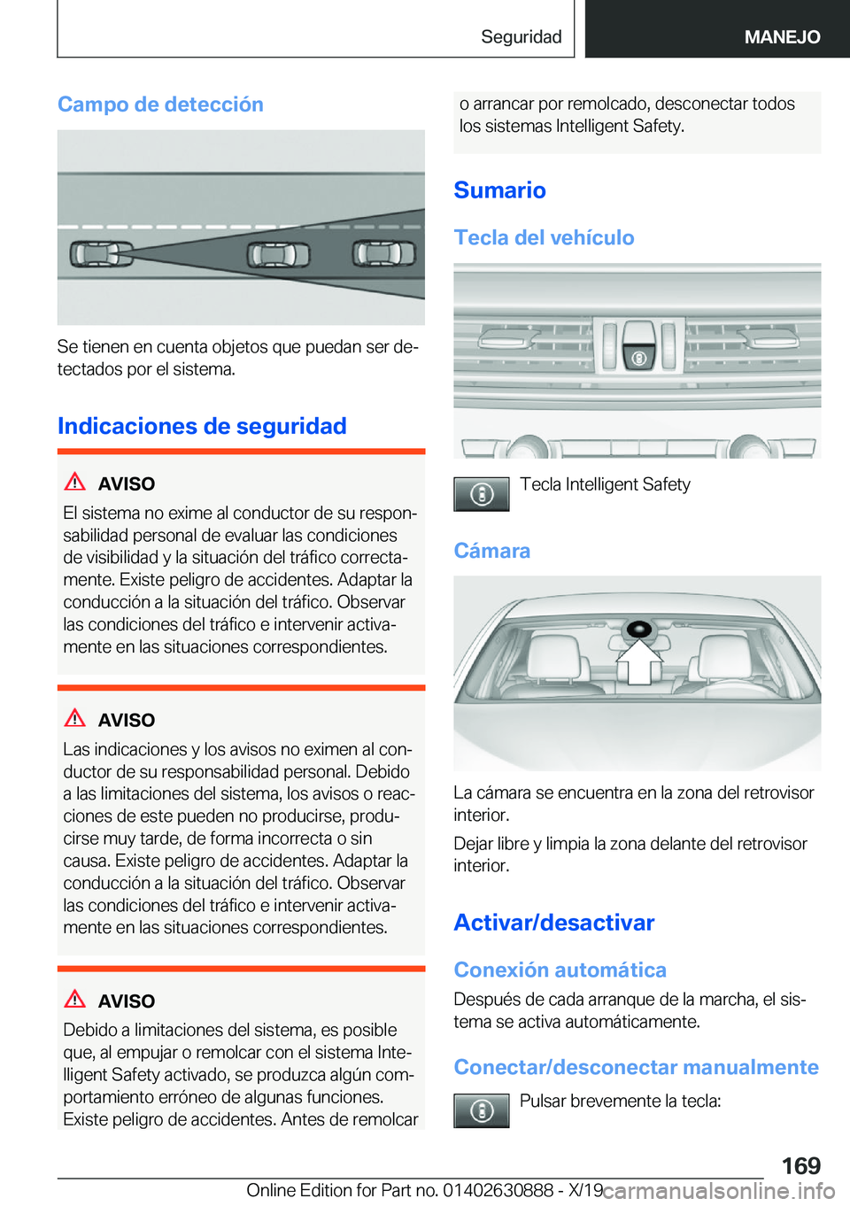 BMW X2 2020  Manuales de Empleo (in Spanish) �C�a�m�p�o��d�e��d�e�t�e�c�c�i�