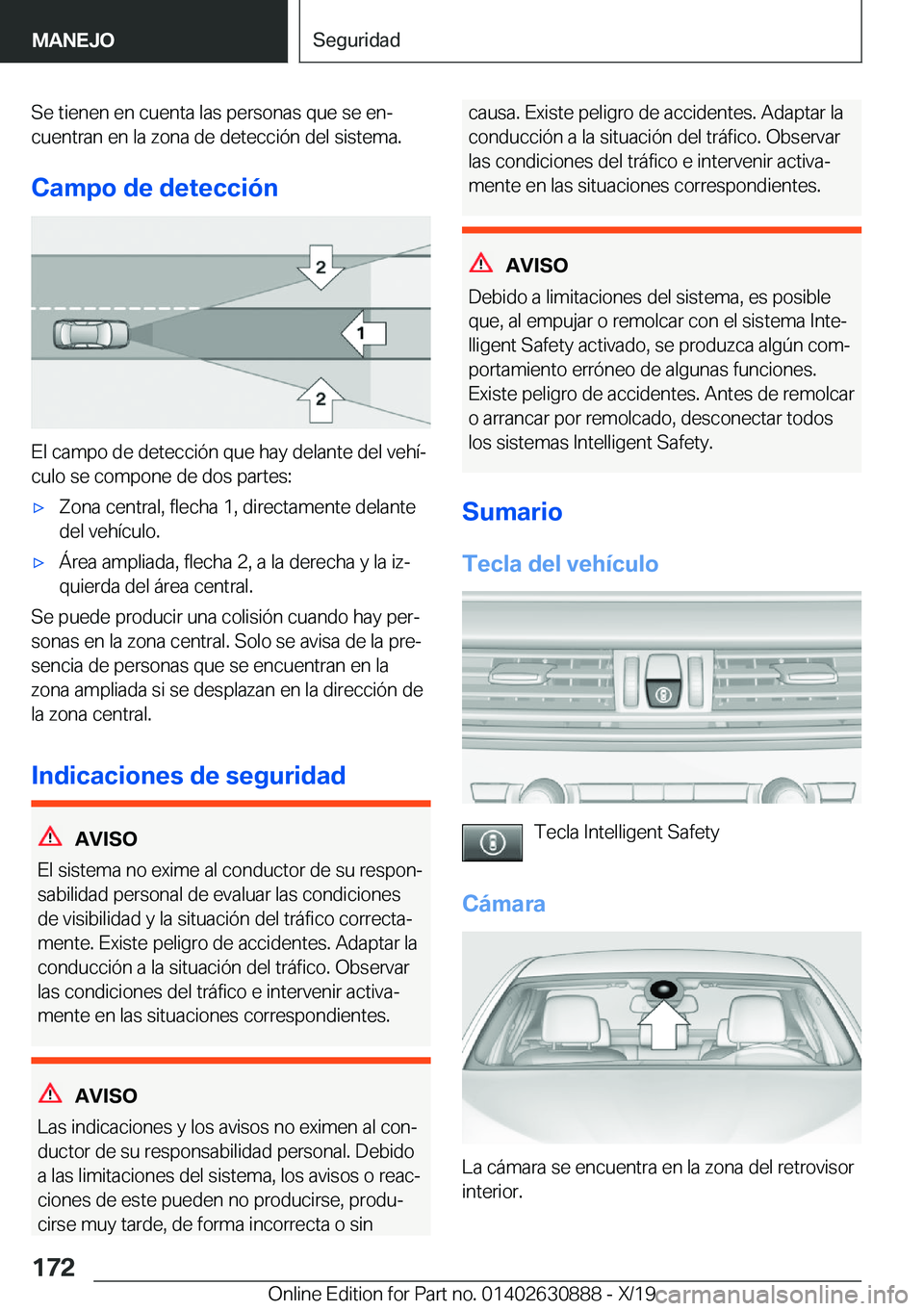 BMW X2 2020  Manuales de Empleo (in Spanish) �S�e��t�i�e�n�e�n��e�n��c�u�e�n�t�a��l�a�s��p�e�r�s�o�n�a�s��q�u�e��s�e��e�nª�c�u�e�n�t�r�a�n��e�n��l�a��z�o�n�a��d�e��d�e�t�e�c�c�i�