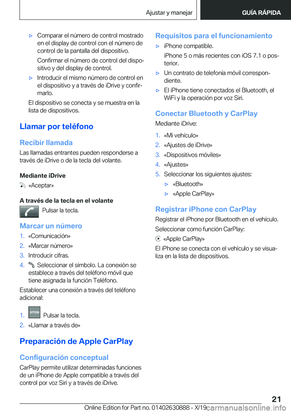 BMW X2 2020  Manuales de Empleo (in Spanish) x�C�o�m�p�a�r�a�r��e�l��n�