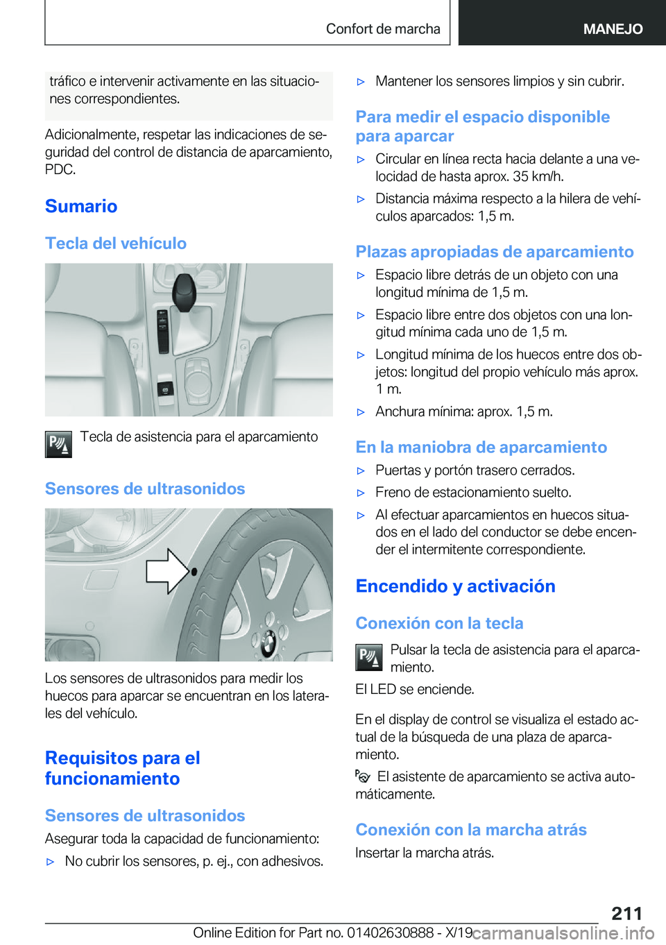BMW X2 2020  Manuales de Empleo (in Spanish) �t�r�