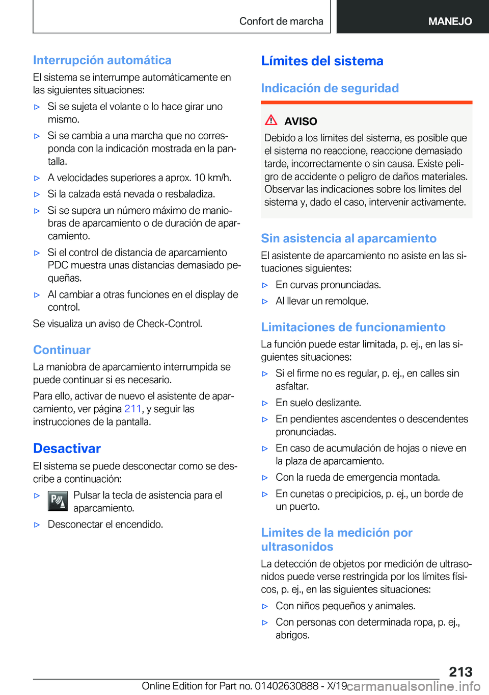BMW X2 2020  Manuales de Empleo (in Spanish) �I�n�t�e�r�r�u�p�c�i�