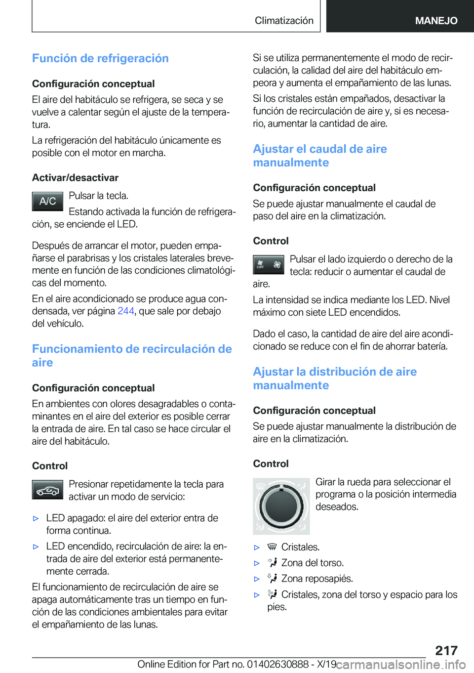 BMW X2 2020  Manuales de Empleo (in Spanish) �F�u�n�c�i�