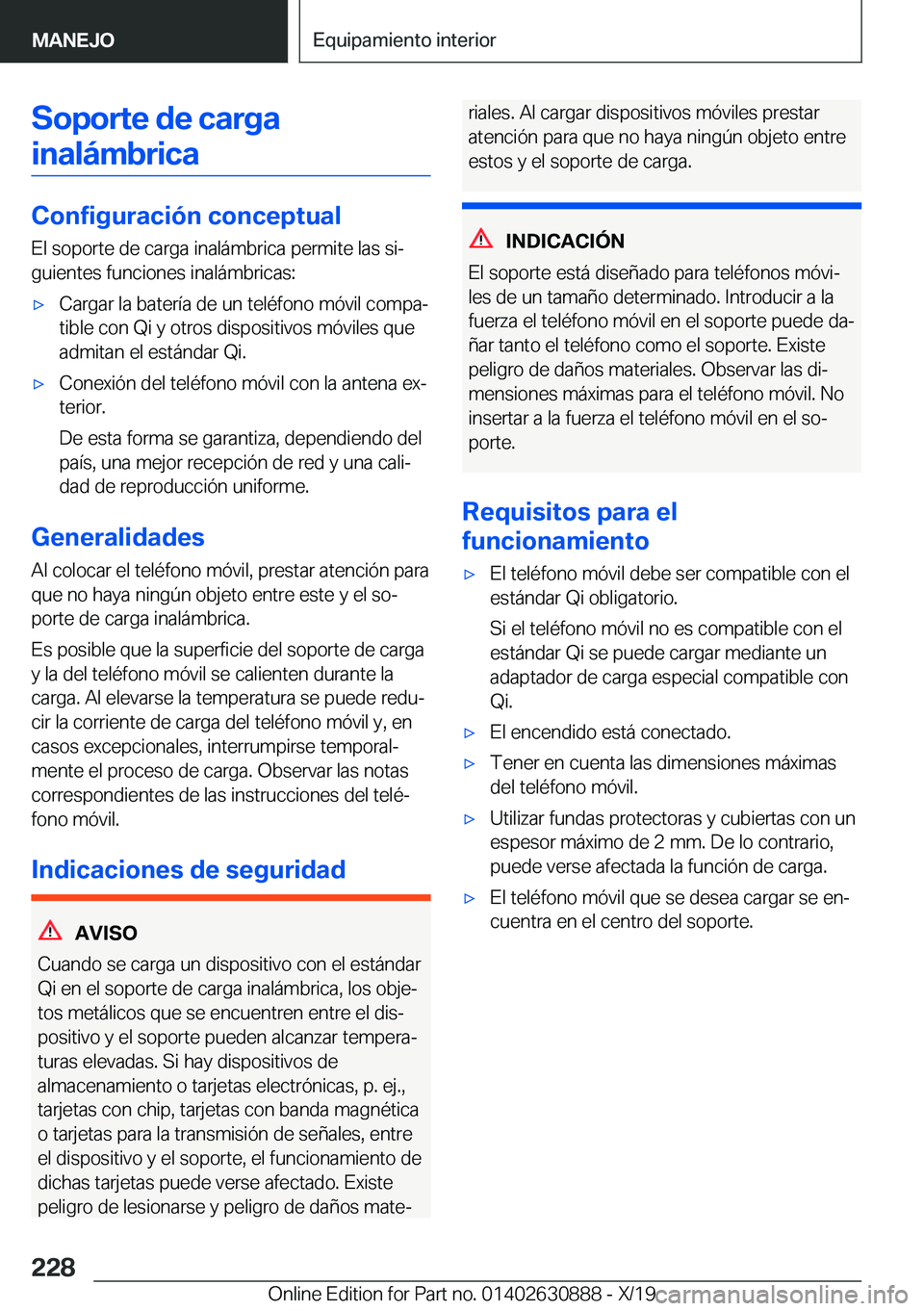 BMW X2 2020  Manuales de Empleo (in Spanish) �S�o�p�o�r�t�e��d�e��c�a�r�g�a�i�n�a�l�