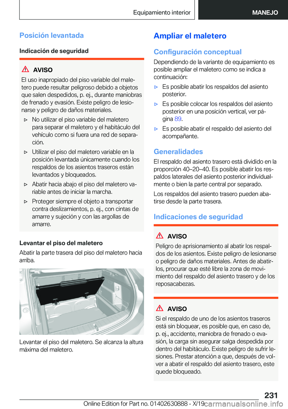BMW X2 2020  Manuales de Empleo (in Spanish) �P�o�s�i�c�i�