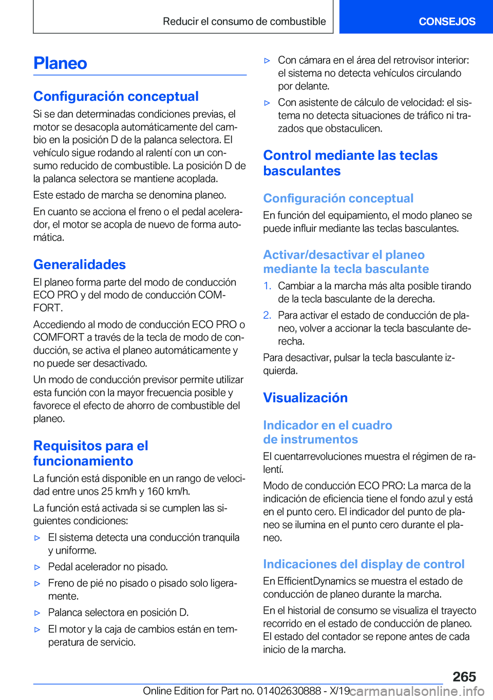 BMW X2 2020  Manuales de Empleo (in Spanish) �P�l�a�n�e�o
�C�o�n�f�i�g�u�r�a�c�i�