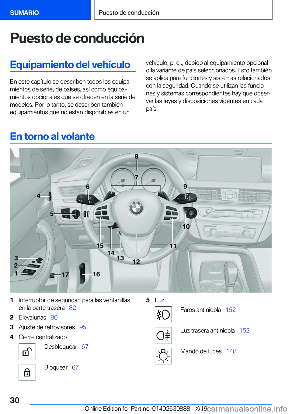 BMW X2 2020  Manuales de Empleo (in Spanish) �P�u�e�s�t�o��d�e��c�o�n�d�u�c�c�i�
