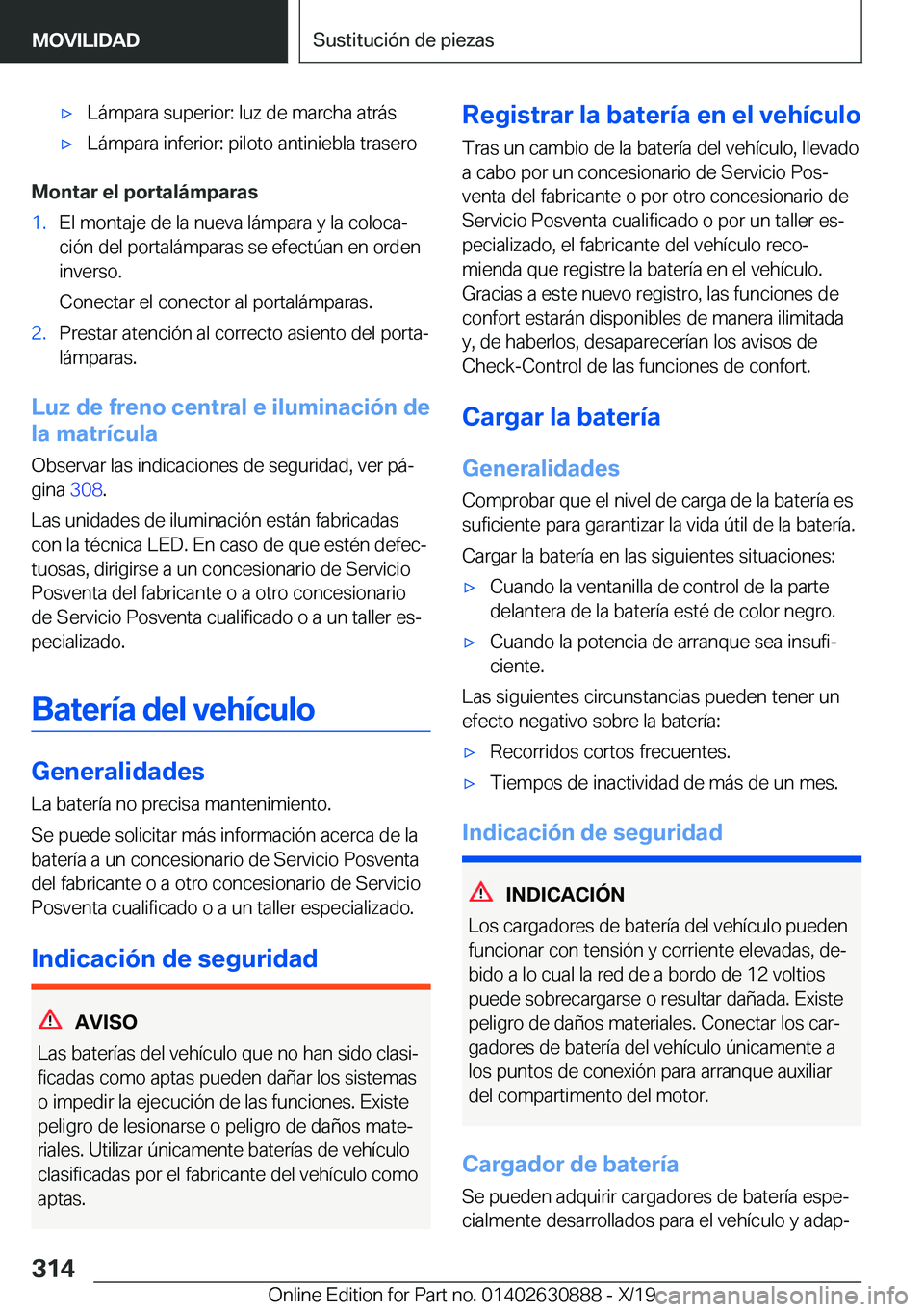 BMW X2 2020  Manuales de Empleo (in Spanish) x�L�